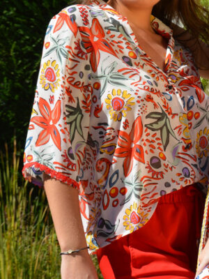 Chemise Tamacol fleurs bulgare