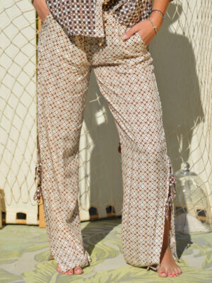 Pantalon Mallacet coton bi-couleur