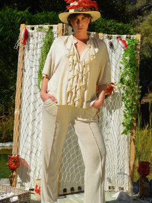 Pantalon Mallerie  irisé doré