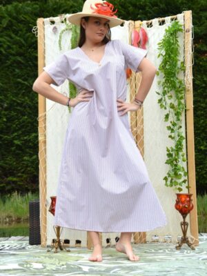 Robe longue Nouille orange