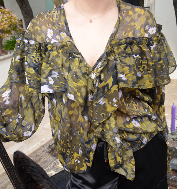 Blouse Ali Kaki fleurs