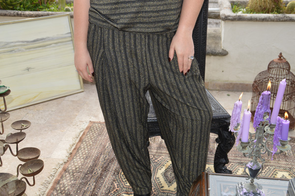 Pantalon Zouavy Noir et Or